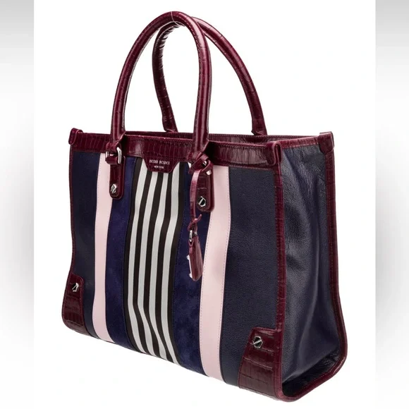 Henri Bendel Multicolor Leather Striped Tote Bag - EUC! - Picture 4 of 7